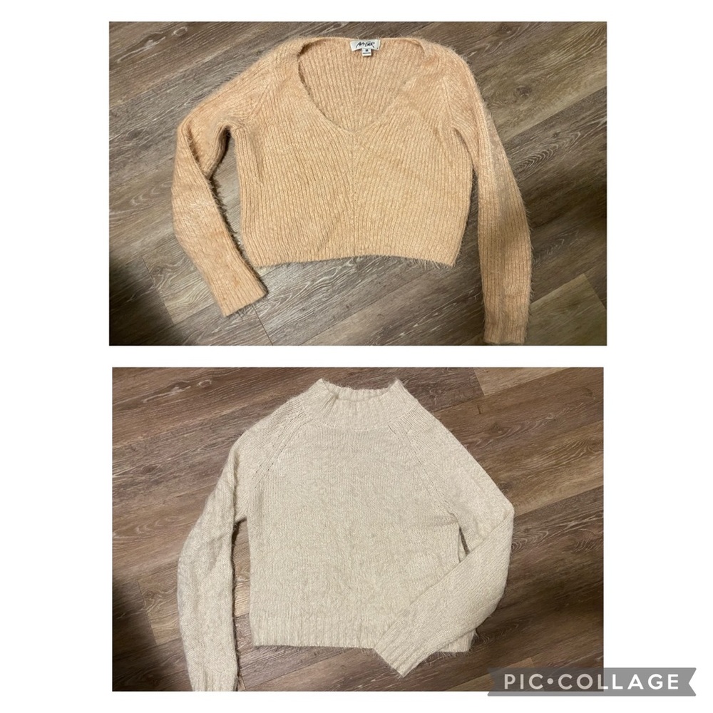 SOLD - Set of 2 fuzzy sweaters